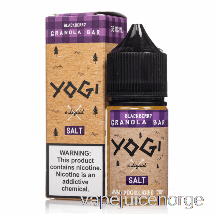 Vape Juice Bjørnebær Granola Bar - Yogi Salter E-væske - 30ml 35mg